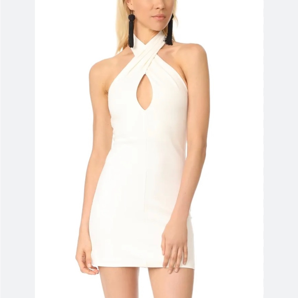 Amanda Uprichard White Halter Mini Dress P